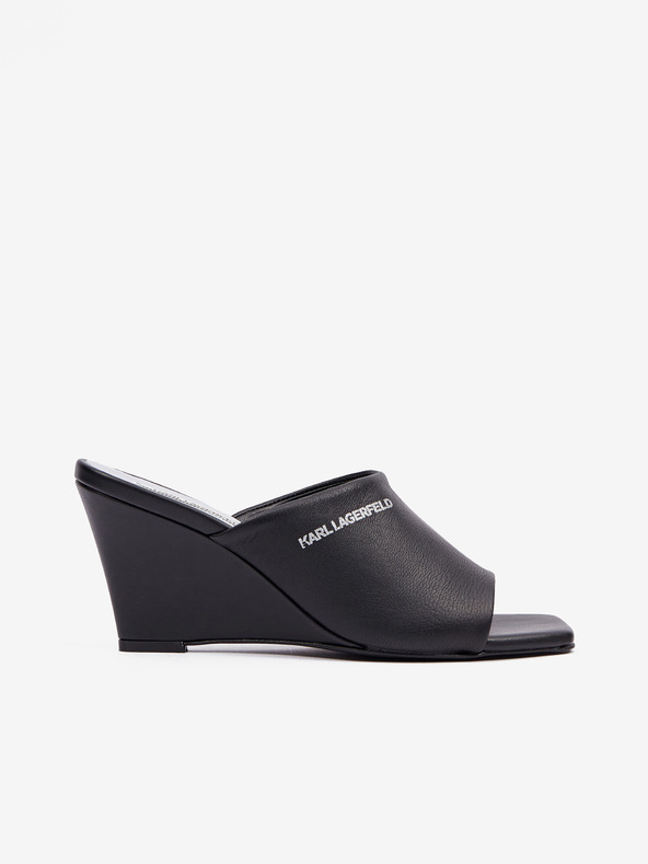 Karl Lagerfeld Rialto Open Toe Mule Papucs Fekete