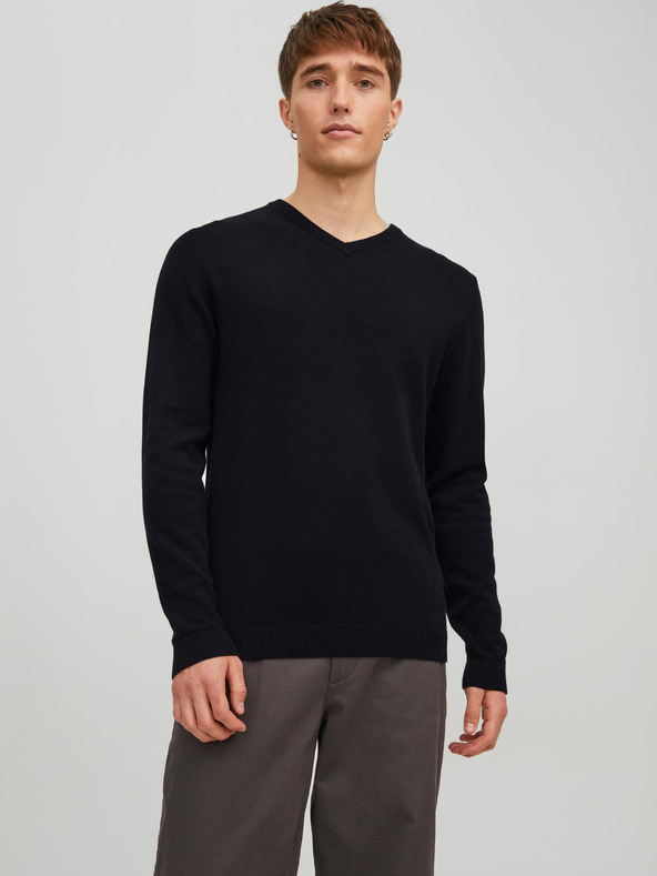 Jack & Jones Basic Pulóver Fekete akciós termékkép 1