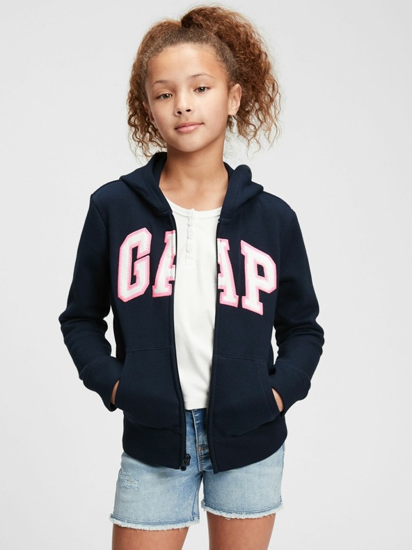 GAP Logo zip hoodie Melegítő felső Kék akciós termékkép 1