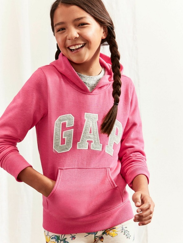 GAP Logo hoodie sweatshirt Melegítő felső Rózsaszín akciós termékkép 1