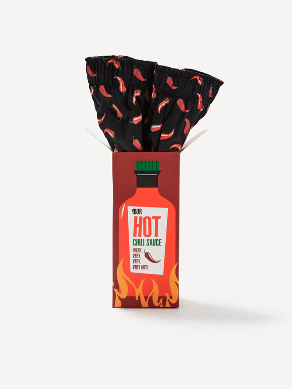 Celio Hot chilli sauce Bő szárú boxeralsó Fekete termék 2. képe