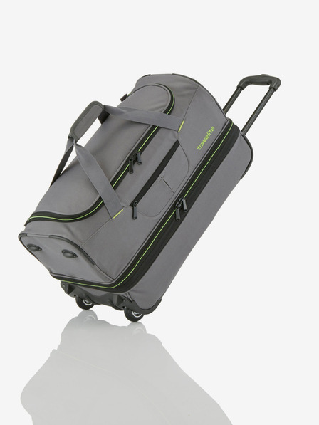 Travelite Basics Wheeled duffle S - šedo-zelená Táska