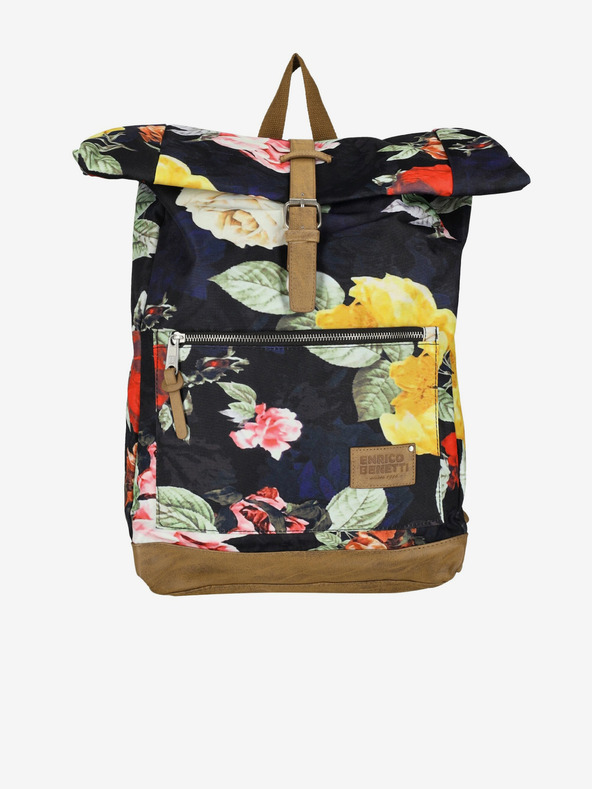 Enrico Benetti Santiago 15" Notebook Backpack Multi Roses Hátizsák Lila akciós termékkép 1