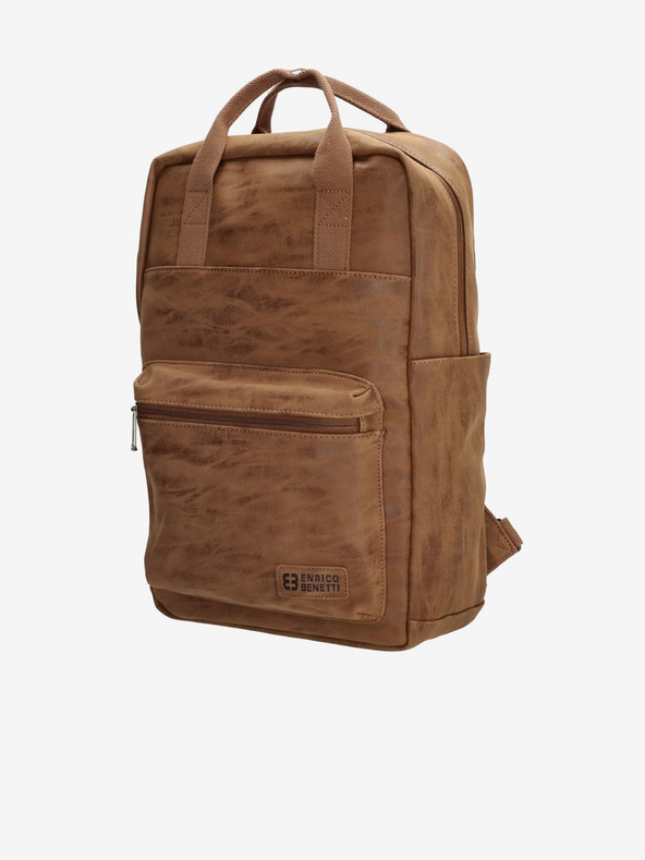 Enrico Benetti Rotterdam 13" Notebook Backpack Camel Hátizsák Barna termék 2. képe
