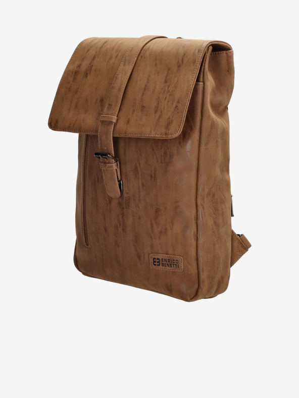 Enrico Benetti Rotterdam 17" Notebook Camel Hátizsák Barna akciós termékkép 1