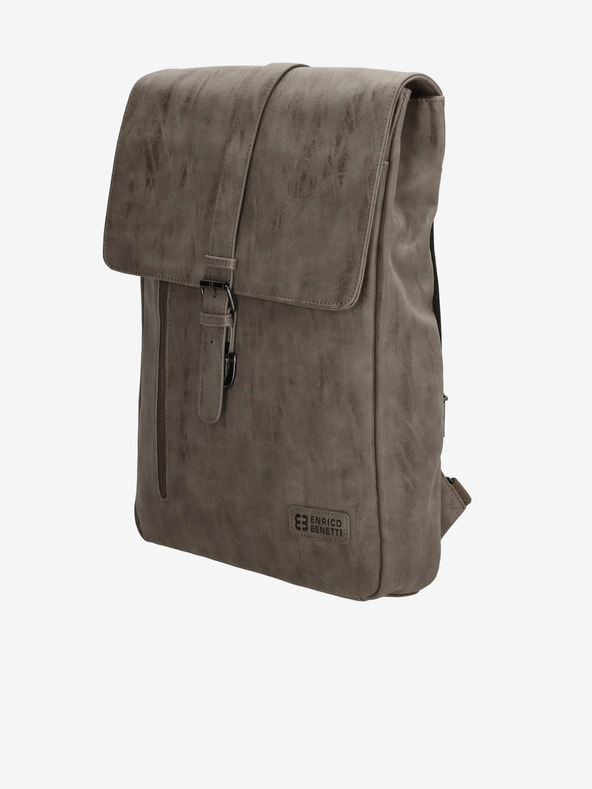 Enrico Benetti Rotterdam 17" Notebook Medium Taupe Hátizsák Szürke akciós termékkép 1