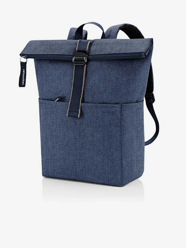 Reisenthel Rolltop Herringbone Dark Blue Hátizsák Kék termék 2. képe
