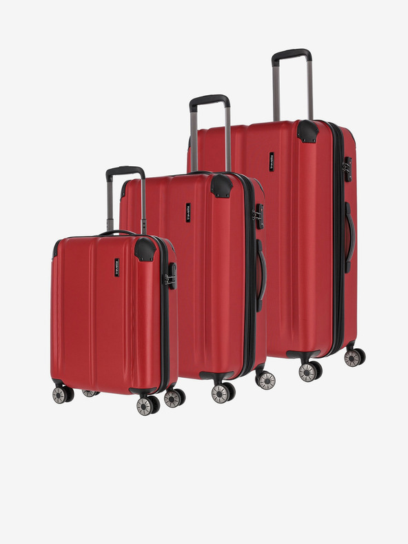Travelite City 4w S,M,L Készlet Piros akciós termékkép 1