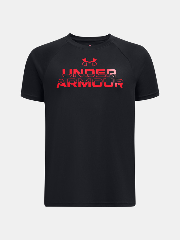 Under Armour UA Tech Split Wordmark SS Póló Fekete akciós termékkép 1