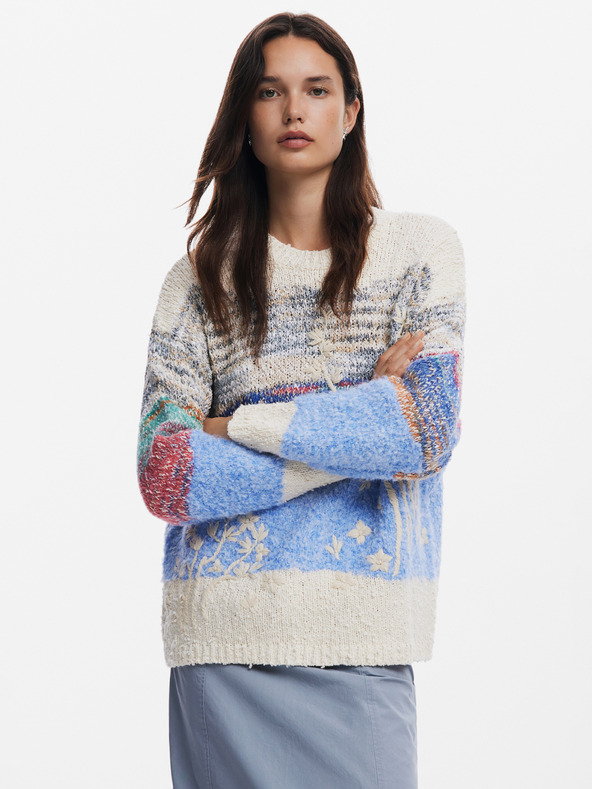 Desigual Gran Sudbury Pulóver Fehér akciós termékkép 1