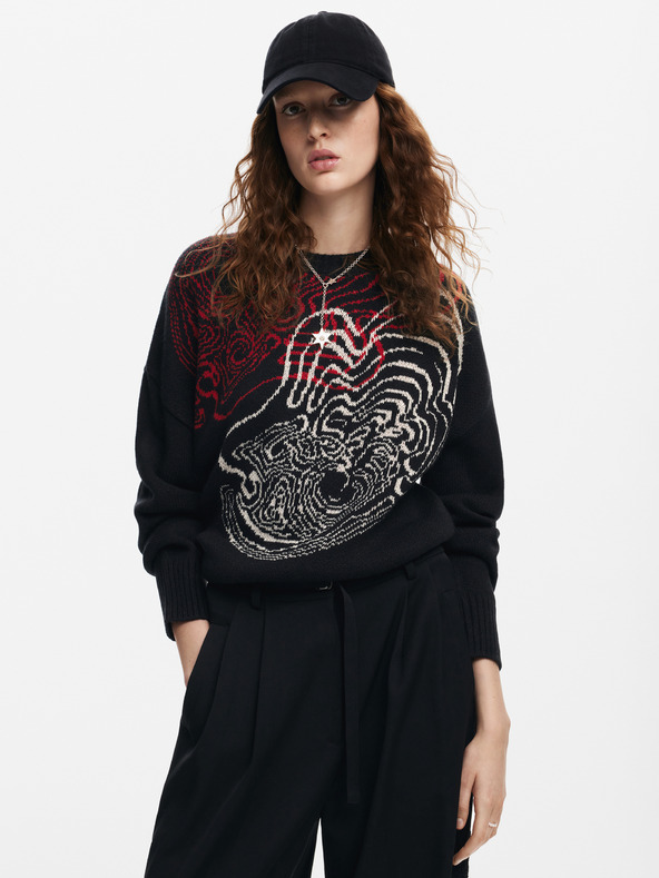 Desigual Toulouse Lacroix Pulóver Fekete termék 2. képe