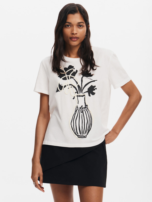 Desigual Shadow Póló Fehér akciós termékkép 1