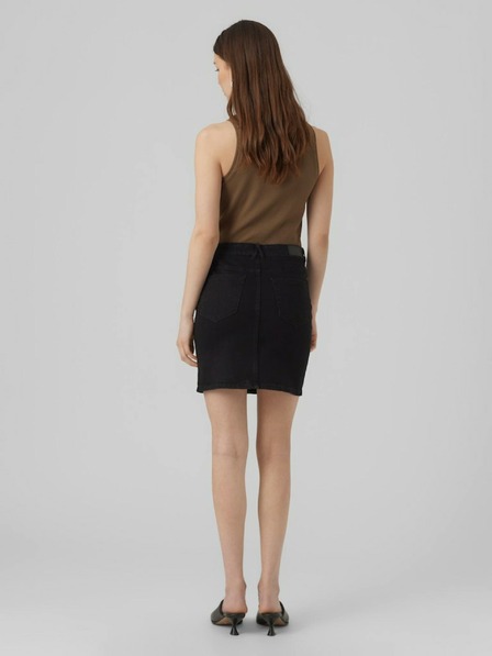 Vero Moda Fekete női farmer szoknya Vero Moda Luna Luna