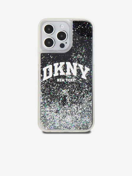 DKNY Folyékony csillámos Arch Logo hátlap iPhone 13 Pro-hoz Fekete DKNY DKNY