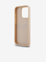 DKNY PU bőr ismétlődő mintás, tónusos csíkos hátlap iPhone 15 Pro Max rózsaszín DKNY