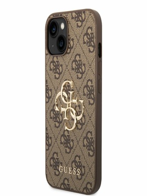 Guess PU 4G Metal Logo iPhone 14 Plus Brown Telefontok