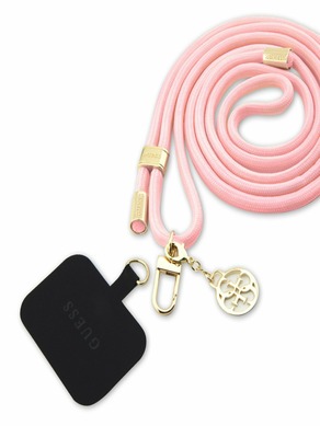 Guess Crossbody Cord 4G Charm Gold/Pink Telefontok