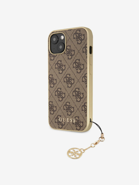 Guess 4G Charm Zadní Kryt pro iPhone 13 Brown Telefontok