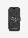 Guess PU Leather 4G Metal Logo Book iPhone 15 Grey Tok