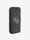 Guess PU Leather 4G Metal Logo Book iPhone 15 Grey Tok