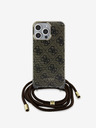 Guess IML 4G Printed Crossbody Popruh Zadní Kryt pro iPhone 15 Pro Brown Telefontok