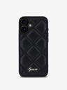 Guess PU Leather Quilted Zadní Kryt pro iPhone 16 Black Telefontok