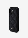 Guess PU Leather Quilted Zadní Kryt pro iPhone 16 Black Telefontok