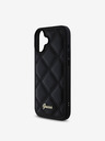 Guess PU Leather Quilted Zadní Kryt pro iPhone 16 Black Telefontok