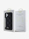 Guess PU Leather Quilted Zadní Kryt pro iPhone 16 Black Telefontok