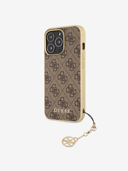 Guess 4G Charm Zadní Kryt pro iPhone 13 Pro Brown Telefontok