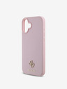 Guess PU Grained 4G Small Metal Logo MagSafe Zadní Kryt pro iPhone 16 Pink Telefontok