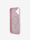 Guess PU Grained 4G Small Metal Logo MagSafe Zadní Kryt pro iPhone 16 Pink Telefontok