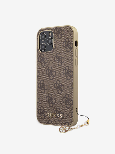 Guess 4G Charm Zadní Kryt pro iPhone 12 Pro Max 6.7 Brown Telefontok