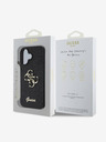 Guess PU Fixed Glitter 4G Metal Logo Zadní Kryt pro iPhone 16 Plus Black Telefontok