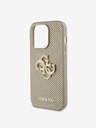 Guess PU Perforated 4G Glitter Metal Logo Zadní Kryt pro iPhone 15 Pro Max Gold Telefontok