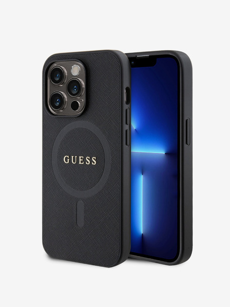 Guess PU Saffiano MagSafe Zadní Kryt pro iPhone 15 Pro Max Black Telefontok