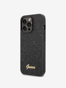 Guess PC/TPU Glitter Flakes Metal Logo Zadní Kryt pro iPhone 14 Pro Black Telefontok