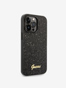 Guess PC/TPU Glitter Flakes Metal Logo Zadní Kryt pro iPhone 14 Pro Black Telefontok