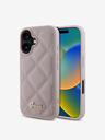 Guess PU Leather Quilted Zadní Kryt pro iPhone 16 Pink Telefontok