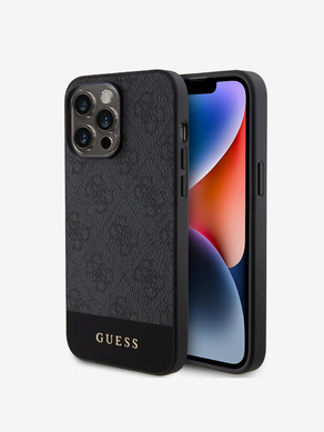 Guess PU 4G Stripe MagSafe Zadní Kryt pro iPhone 15 Pro Max Black Telefontok