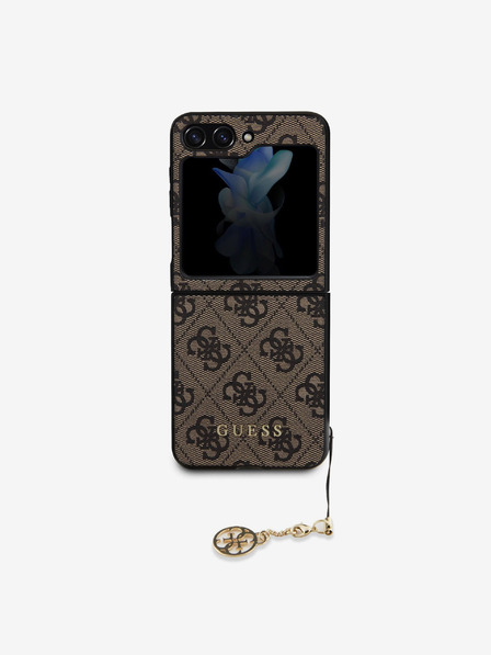 Guess Guess 4G Charm hátlapi borító Samsung Galaxy Z Flip 5 készülékhez Barna