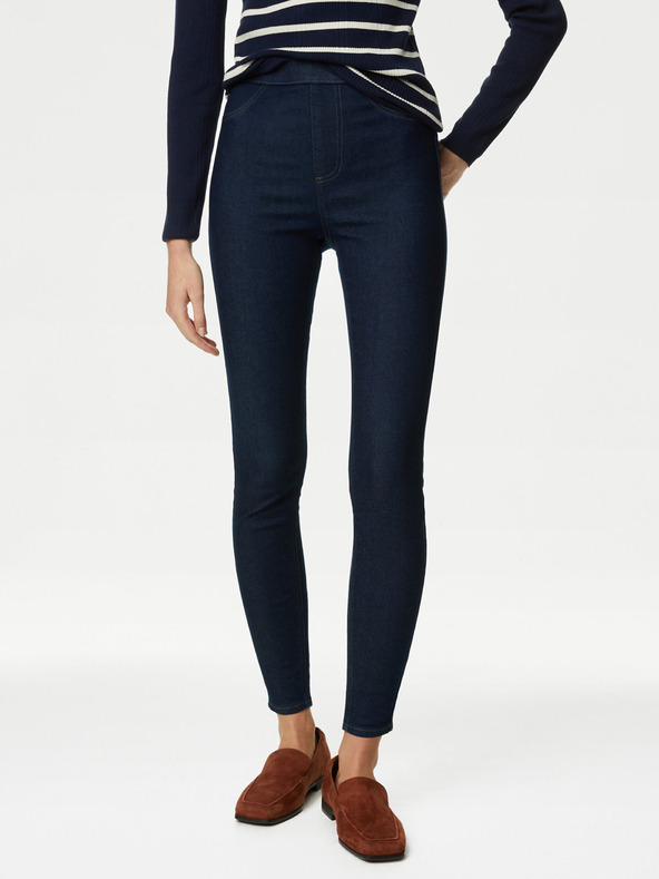 Marks & Spencer Marks & Spencer Sötétkék női magas derekú Jeggings