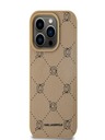 Karl Lagerfeld PU Karl Heads Pattern Magsafe hátlap iPhone 15 Pro Max bézs Karl Lagerfeld bézs színű iPhone 15 Pro Maxhoz Karl Lagerfeld
