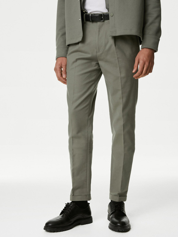 Marks & Spencer Zöld férfi sztreccs chino nadrág Marks & Spencer