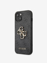 Guess PU 4G Metal Logo Zadní Kryt pro iPhone 13 Grey Telefontok