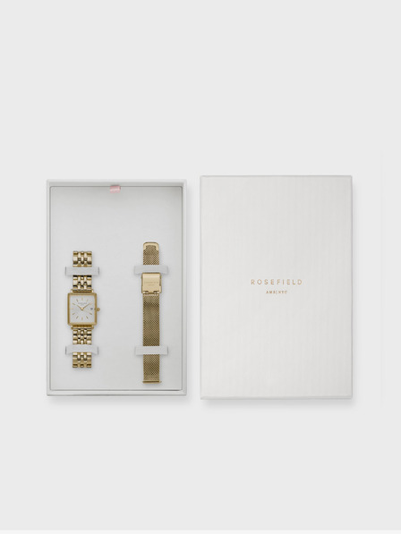 Rosefield The Boxy XS + Mesh Gold Strap Karóra