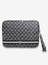 DKNY PU Leather Checkered Pattern and Stripe Notebook 15/16 Black" Tok