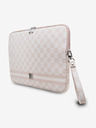 DKNY PU Leather Checkered Pattern and Stripe Notebook 13/14 Pink" Tok