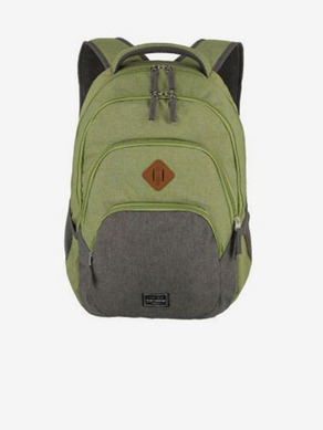 Travelite Basics Melange Green/grey Hátizsák