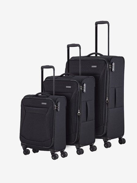 Travelite Három darabos Travelite Chios S,M,L utazóbőrönd készlet Fekete utazóbőröndök